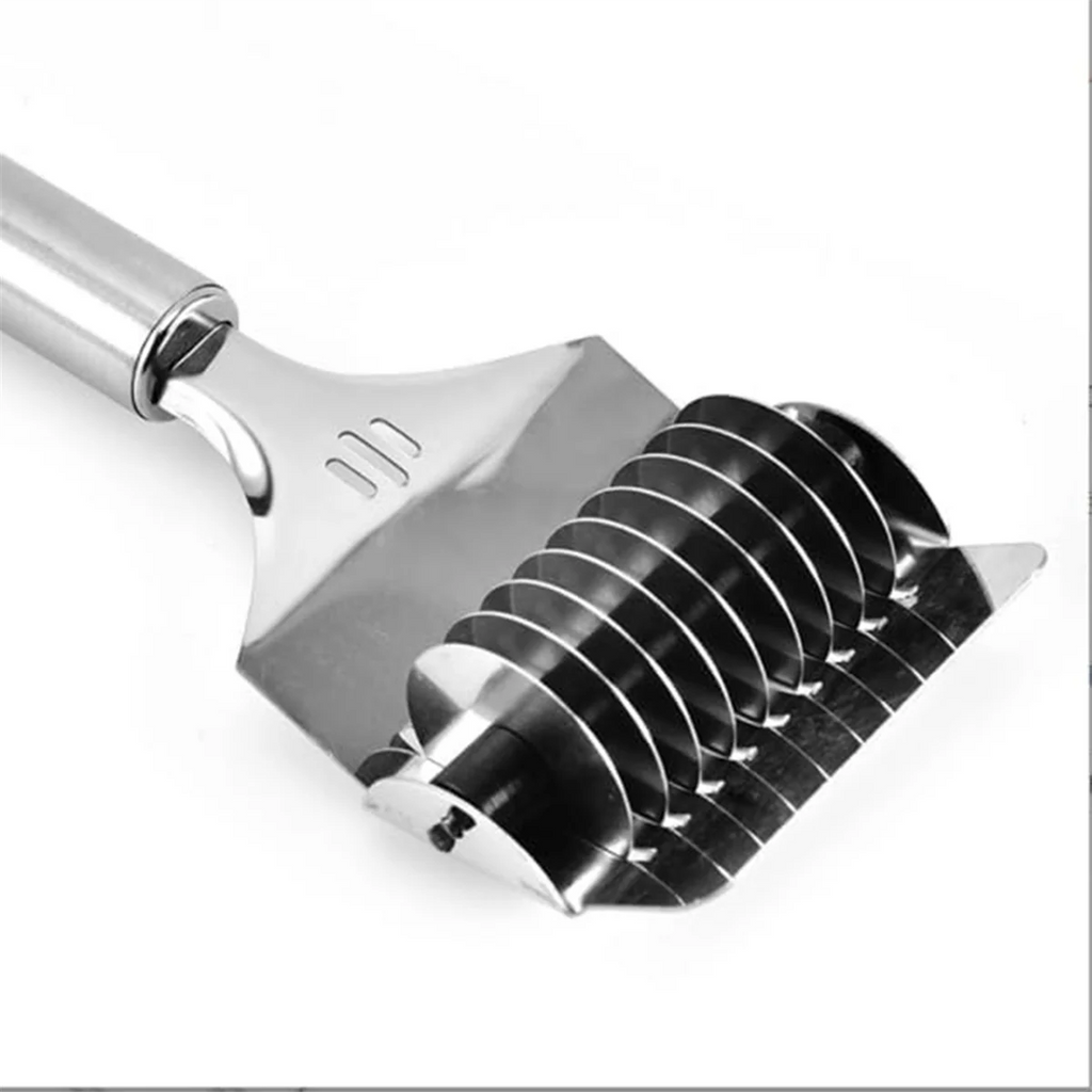 High Grade Stainless Steel Noodle Lattice Roller Dough Cutter for Kitchen Cooking Tools – Durable Stainless Steel Construction for Simple Storage and Daily Tasks