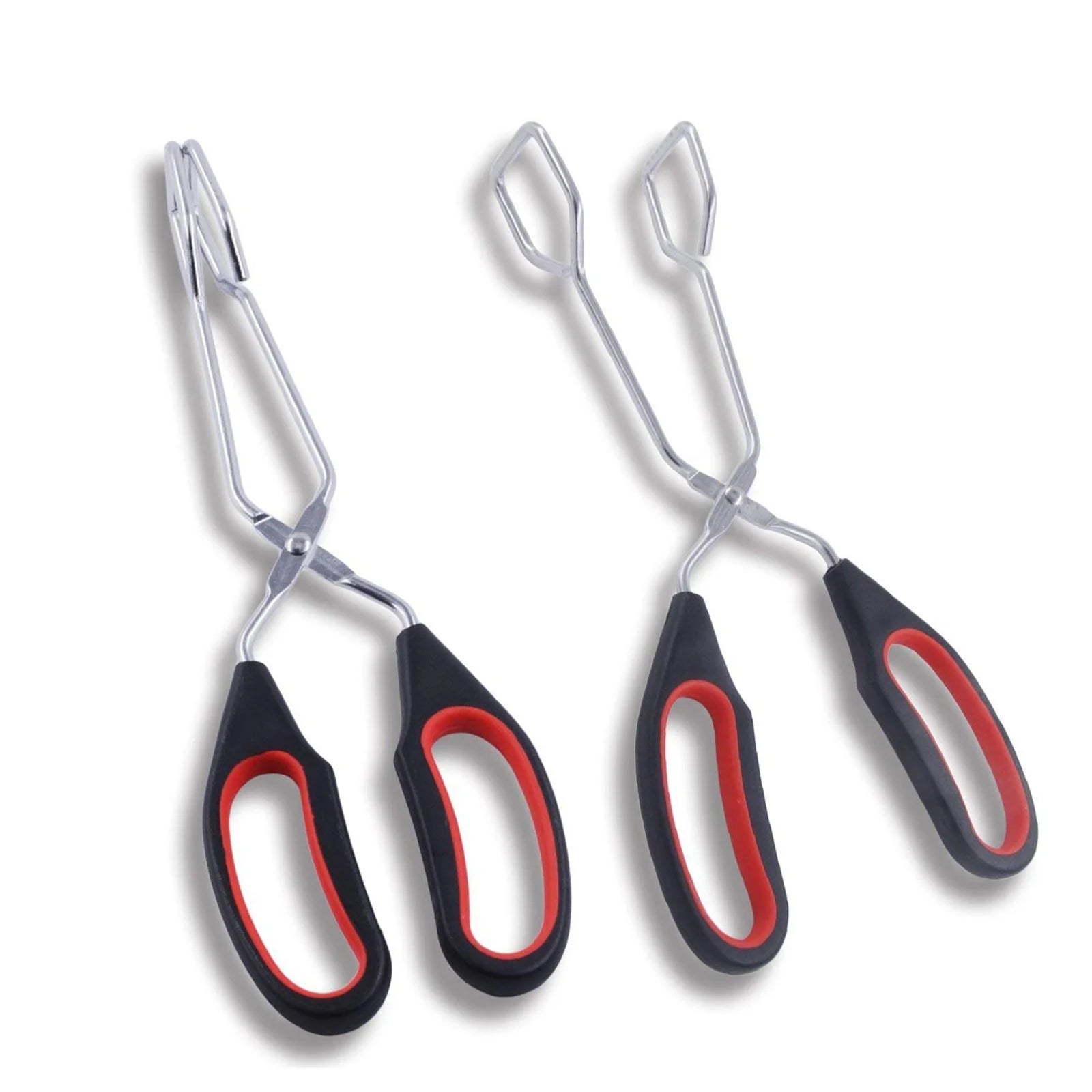 Scissor Tongs with Silicone Tips 23.5x7.5cm Stainless Steel Nonstick Kitchen Cooking Tool – Durable Stainless Steel Construction for Simple Storage and Daily Tasks
