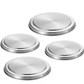 4Pcs Stainless Steel Hob Covers Stove Plate Top Cooker Protector Kit Set Utensils 17/21CM Kitchen Accessories – Durable Stainless Steel Construction for Simple Storage and Daily Tasks