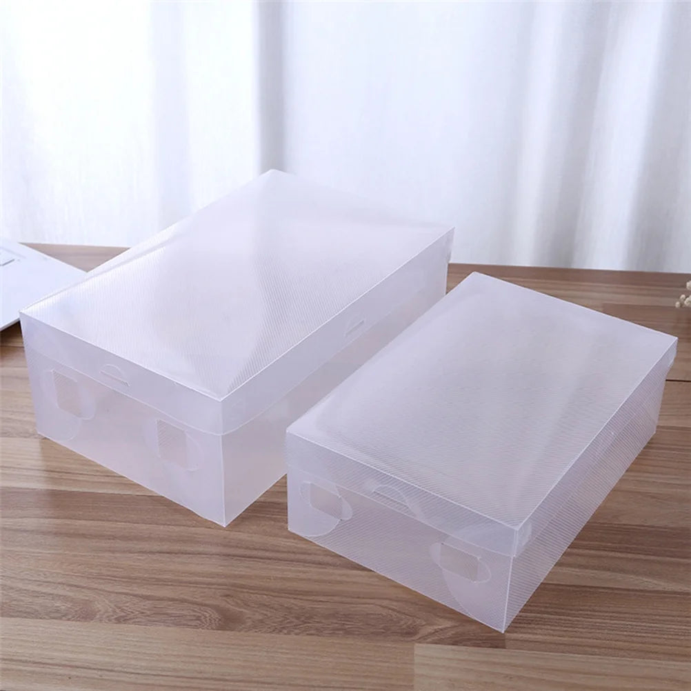 12 PCS Shoes Boxes Transparent Shoes Cases Plastic Storage Box Shoes Container for Home Shop 28x18x10cm – Clear-View Organization for Simple Storage and Daily Tasks
