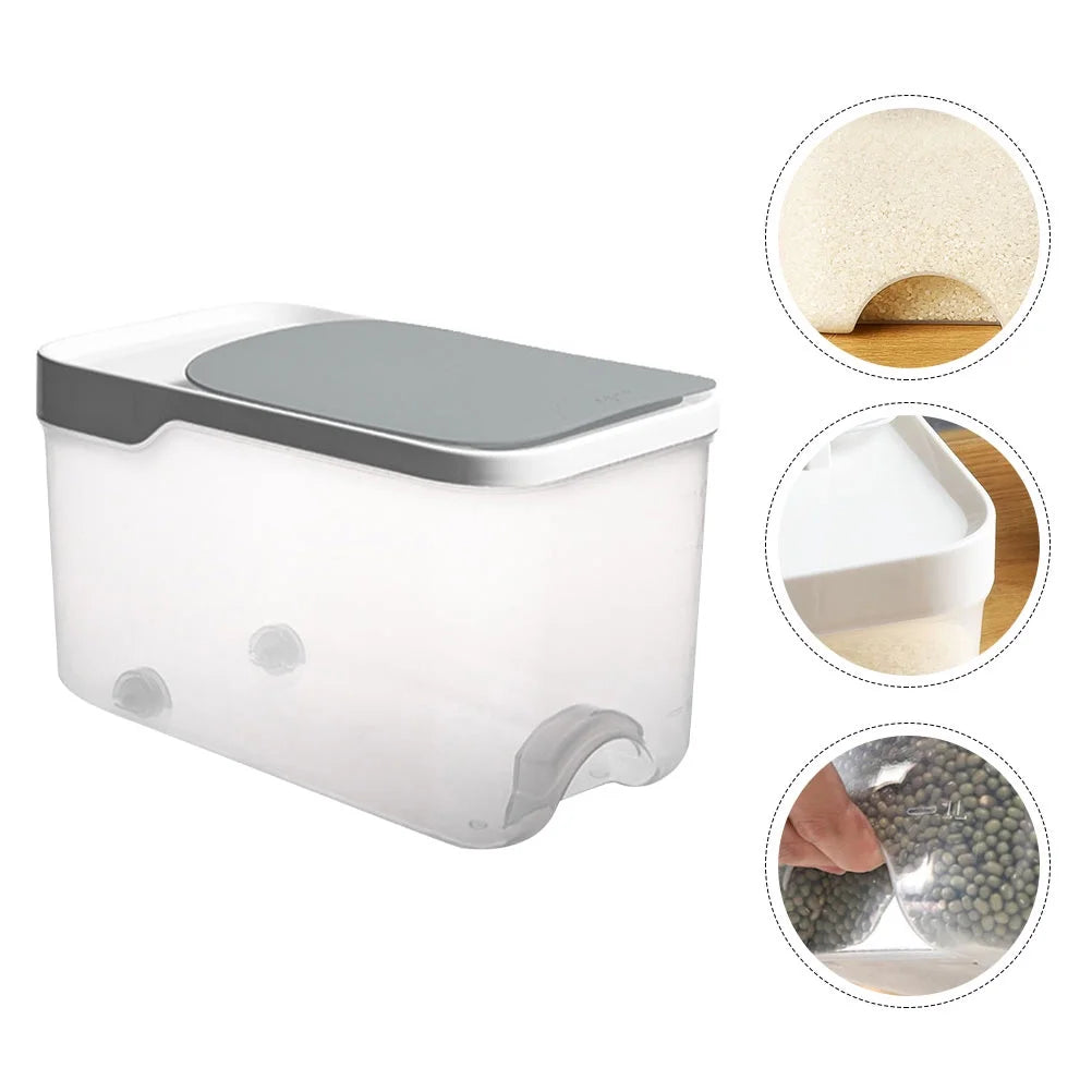 20 Catties Rice Storage Box Jar Cereal Container Dispenser Office Grey – Practical Home Organization for Simple Storage and Daily Tasks