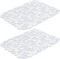 Bligli Pebble Sink Mat 2-Pack - PVC Kitchen Protector for Stainless Steel/Ceramic Dish Drying Mat for Dishes 15.7" x 11.8" Bling Clear – Clear-View Organization for Simple Storage and Daily Tasks