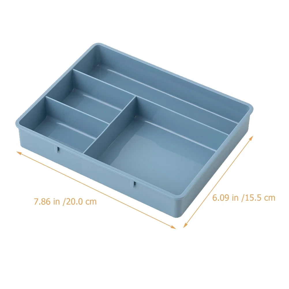 4 Pcs Office Storage Bins Drawers Four Grid Box Four-grid Compartment Case – Compartmented Organization for Simple Storage and Daily Tasks