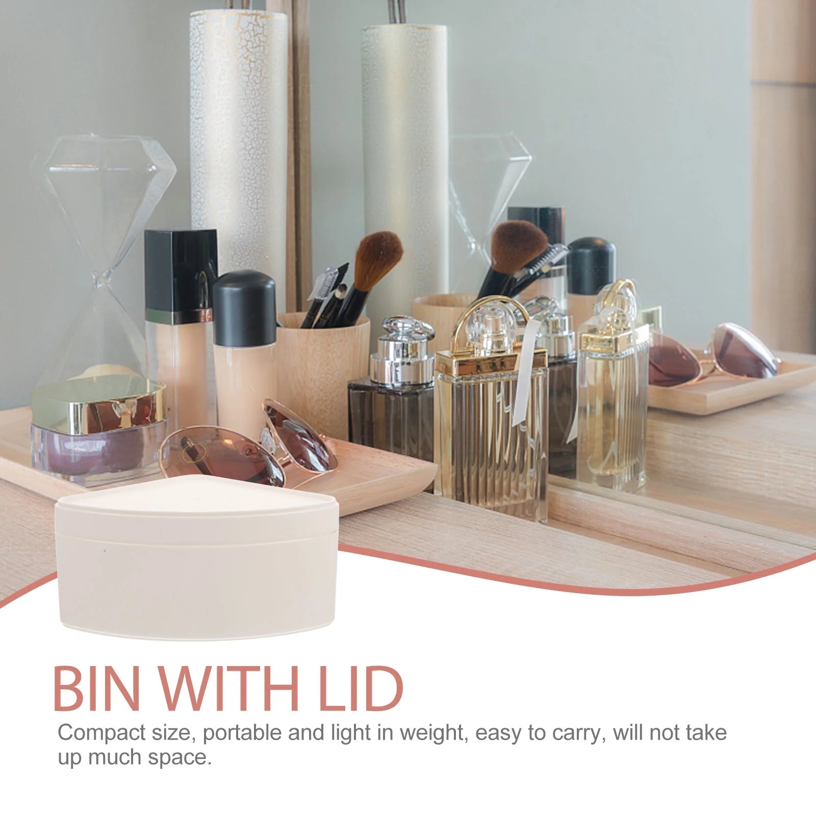 2 Pcs Storage Box Containers Bins Crate Office Trash Can White – Convenient Multi-Piece Set for Simple Storage and Daily Tasks