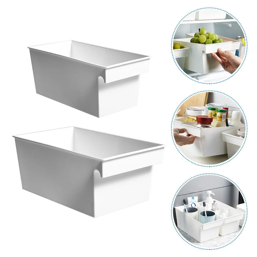 2 PCS Large Storage Containers with Lids Portable Box PP Material Boxes – Secure Lid Design for Simple Storage and Daily Tasks