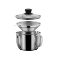 Stainless Steel Fat Separator 1L/4 Cup Gravy Grease with Strainer and Glass Lid Soup Oil Cup – Durable Stainless Steel Construction for Simple Storage and Daily Tasks