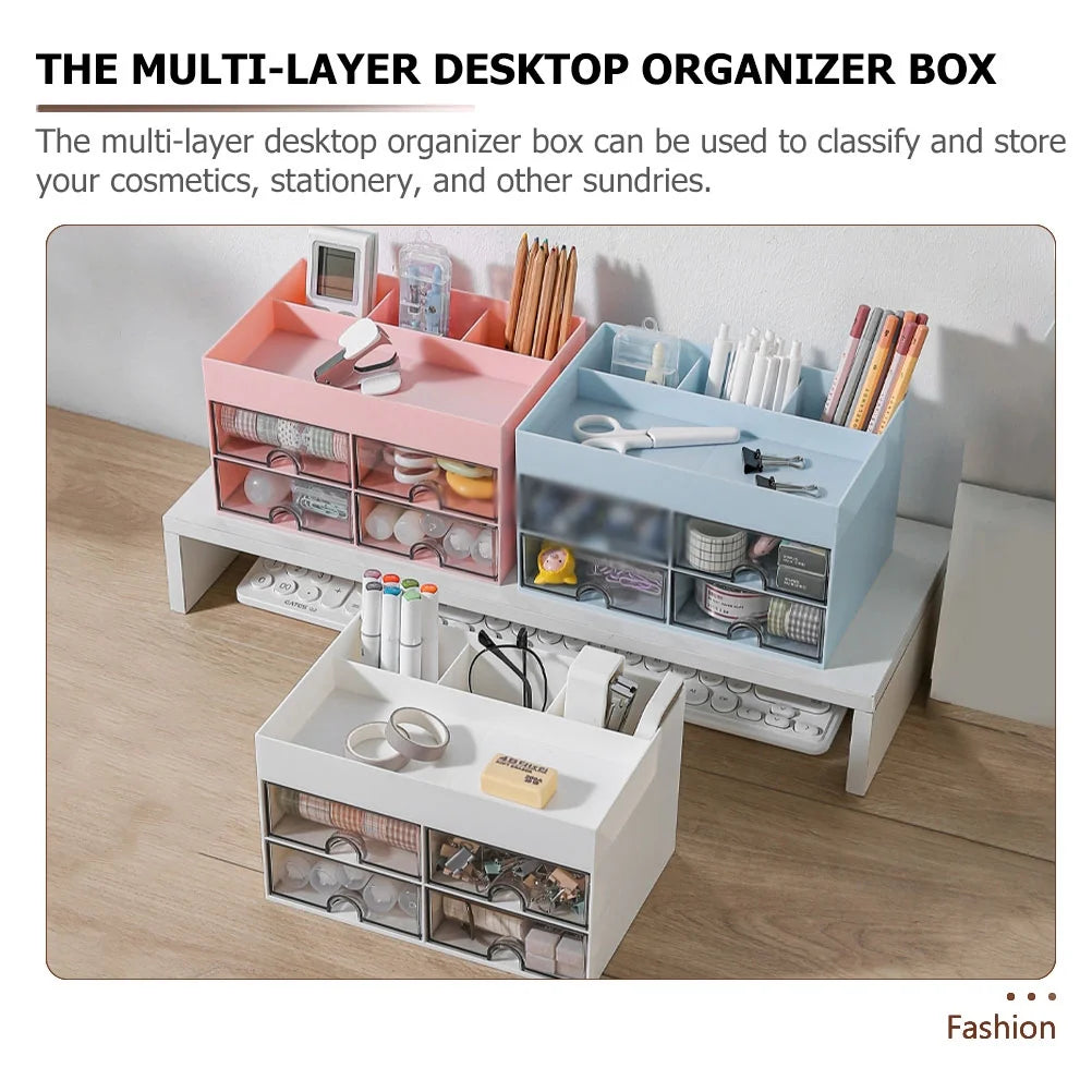Storage Drawers Box Structure Multi-function Stationery Organizer – Everyday Household Format for Simple Storage and Daily Tasks