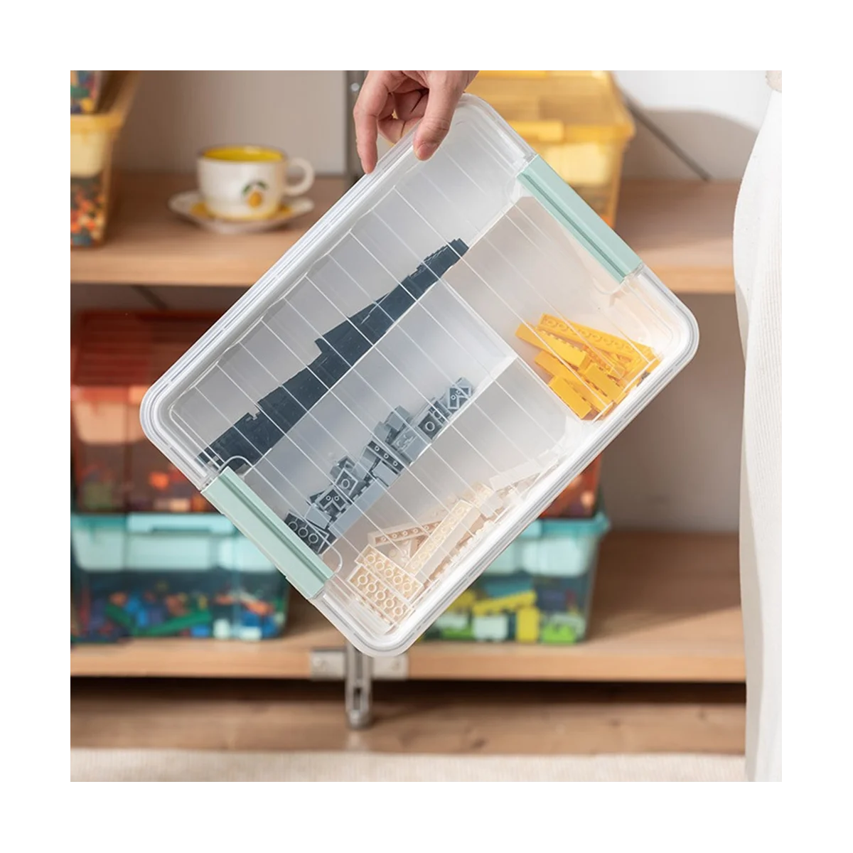Plastic Stackable Storage Container Bin Box Tote with Lid for Home – Stackable Organization for Simple Storage and Daily Tasks
