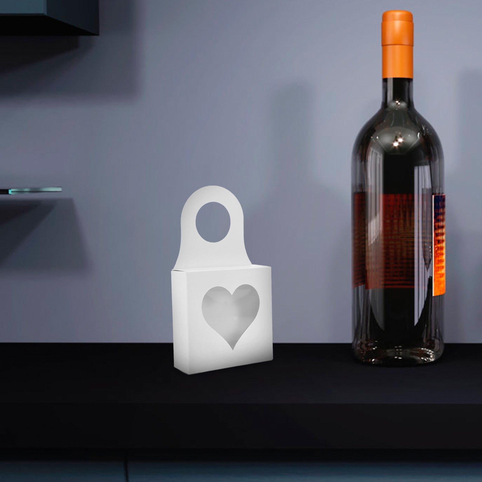 25 Pcs Storage Boxes with Lids Red Wine Bottle Hook Box 9.00X9.00X3.00CM White – Secure Lid Design for Simple Storage and Daily Tasks